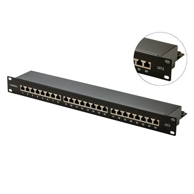 24 quadri d'interconnessione di Pacthpanel UTP RJ45 del porto Cat6 x a 19 pollici Rackmount 1U