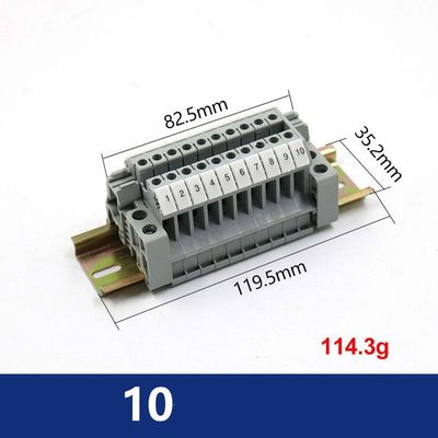 Casella di giunzione di distribuzione in alluminio impermeabile a 3 vie con PT2.5 Din Rail Terminal Blocks 120*120*82mm