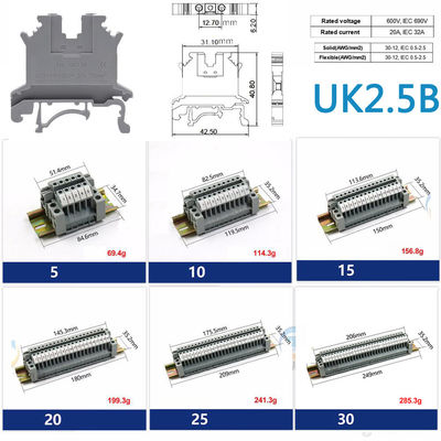 Contenitore sigillato recinzione di alluminio 170*80*56mm di progetto della scatola di giunzione con il corredo dei blocchetti terminali di UK2.5B