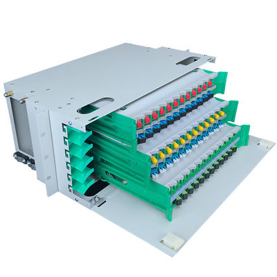 Unità a fibra ottica a 19 pollici della pagina di distribuzione del supporto di scaffale del connettore della st dello Sc LC di ODF FC che fa scorrere cassetta 1U 2U 3U