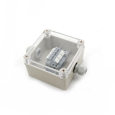 Copertura impermeabile di giunzione della scatola 125*125*75mm di recinzione elettrica di plastica di distribuzione chiara con i connettori