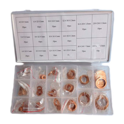 220pcs 16 gradua il corredo secondo la misura piano di rame metrico IMPA813080 di Ring Washer Gaskets Assortment Set