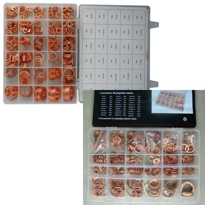 568pcs 30 gradua il corredo secondo la misura piano di rame metrico IMPA813080 di Ring Washer Gaskets Assortment Set