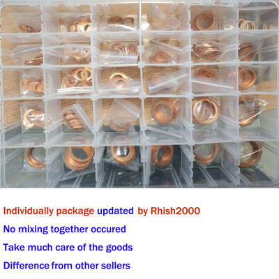 568pcs 30 gradua il corredo secondo la misura piano di rame metrico IMPA813080 di Ring Washer Gaskets Assortment Set