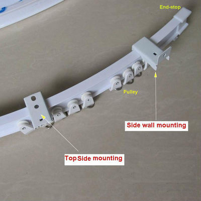 Soffitto della ferrovia di Rod Plastic Metal Alloy Track della tenda curvo finestra pieghevole o montaggio della parete laterale