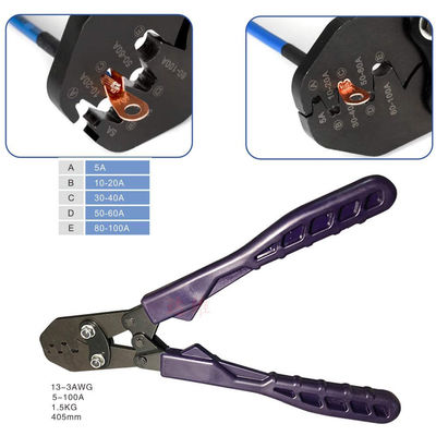 Pinza dello strumento di piegatura del piegatore e rame aperto Ring Lug Terminals Assortment Set OT 10A del barilotto 70pcs a 50A