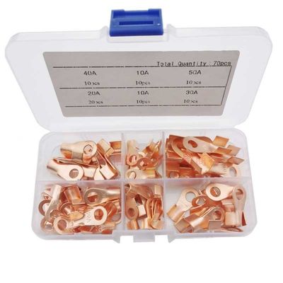 Pinza dello strumento di piegatura del piegatore e rame aperto Ring Lug Terminals Assortment Set OT 10A del barilotto 70pcs a 50A