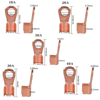 Pinza dello strumento di piegatura del piegatore e rame aperto Ring Lug Terminals Assortment Set OT 10A del barilotto 70pcs a 50A