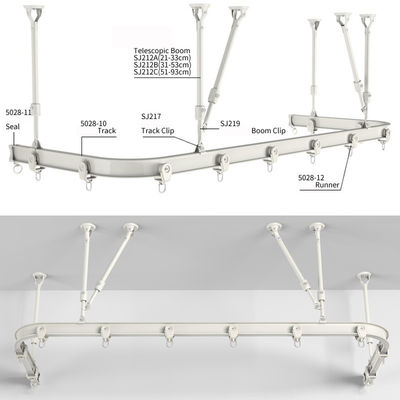 Bovindo di alluminio curvo resistente di Palo Rod Bendable Curtain Track Rail per il divisorio