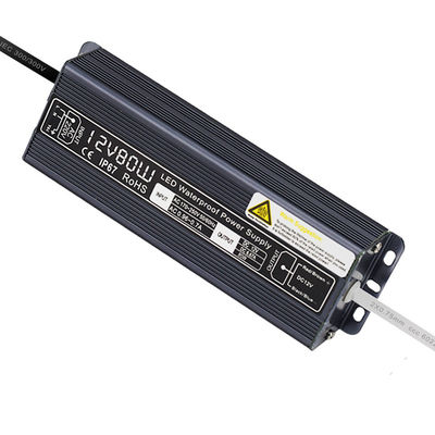 La CC 12V 80W che accende il driver impermeabile Power Supply IP67 del trasformatore LED ha introdotto l'adattatore di AC170-250V per la striscia del LED