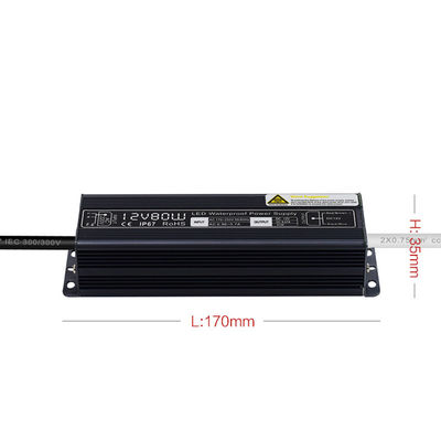 La CC 12V 80W che accende il driver impermeabile Power Supply IP67 del trasformatore LED ha introdotto l'adattatore di AC170-250V per la striscia del LED