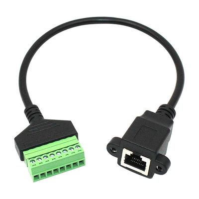 Connettore del maschio o femminile RJ45 8P8C al cavo 30cm di 8 Pin Screw Terminals Converter Adapter lungamente