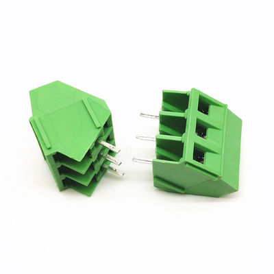 5.0mm Pitch PCB Soldering Connector di montaggio di vite blocchi terminali 45° ingresso laterale