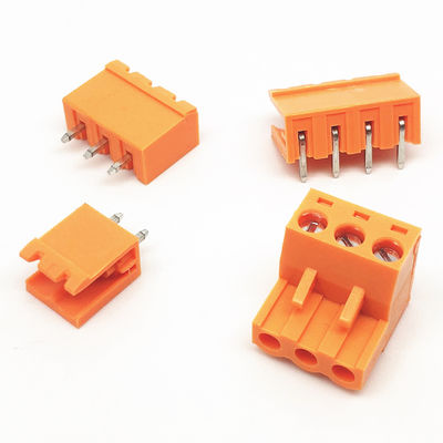 I blocchetti terminali Pluggable di spaziatura della vite del PWB dell'arancia 5.08mm tappano + Pin Header Socket