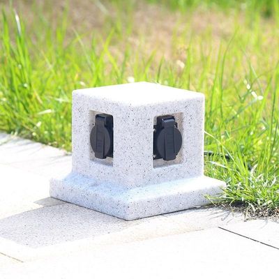 Plastica di polietilene di marmo del giardino della In-terra del prato inglese di corrente elettrica dell'imitazione all'aperto della presa di corrente