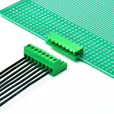 5.08mm Pitch PCB Plug-in Screw Terminal Blocks Plug + Right Angle Pin Header con servizio di marcatore stampato