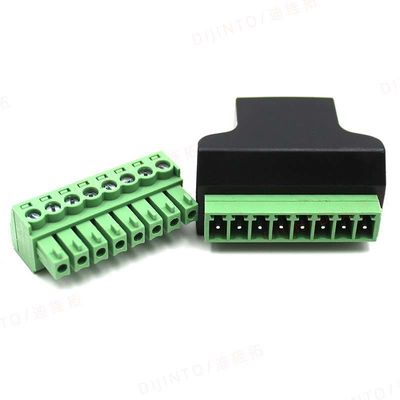 RJ45 Jack femminile 8P8C a 8 Pin Screw Terminal Block Adapter per la soluzione del CCTV Vedio
