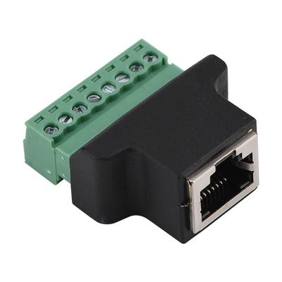 RJ45 Jack femminile 8P8C a 8 Pin Screw Terminal Block Adapter per la soluzione del CCTV Vedio