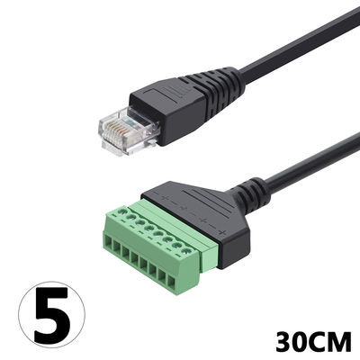 RJ45 Jack femminile 8P8C a 8 Pin Screw Terminal Block Adapter per la soluzione del CCTV Vedio