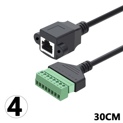 Connettore del maschio o femminile RJ45 8P8C al cavo 30cm di 8 Pin Screw Terminals Converter Adapter lungamente