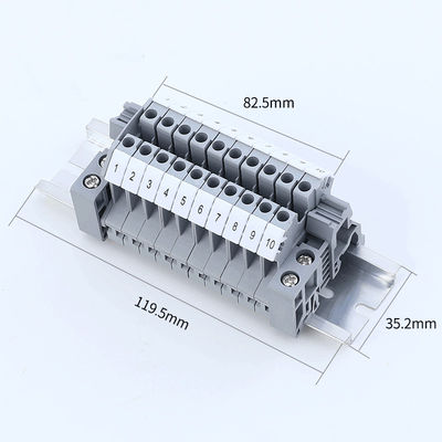 Strisce su rotaie 32A 690V di BACCANO modulare del corredo UK2.5N dei blocchetti terminali della vite di UK2.5B