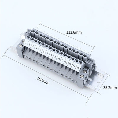 Strisce su rotaie 32A 690V di BACCANO modulare del corredo UK2.5N dei blocchetti terminali della vite di UK2.5B