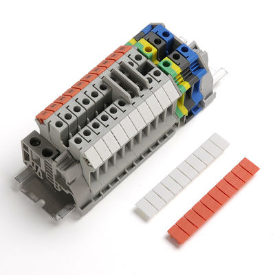 Della ferrovia di baccano di ZB6 UK2.5B UK5N blocchetto terminali il bianco arancio delle strisce in bianco del creatore