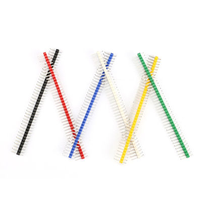 40 colorati pin la singola fila Pin Header Male Connector Strip diritto di 2.54mm per Arduino