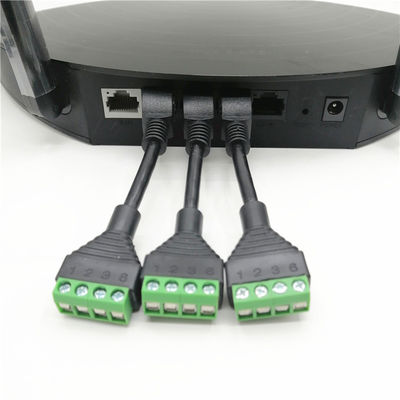 Spina di corrente femminile di CC di Jack della rete del cavo RJ45 di POE all'adattatore dei terminali di vite per la macchina fotografica del monitor