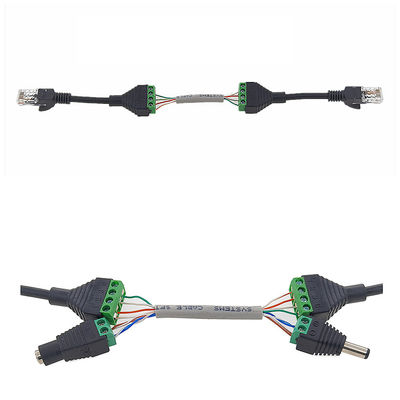 Spina di corrente femminile di CC di Jack della rete del cavo RJ45 di POE all'adattatore dei terminali di vite per la macchina fotografica del monitor