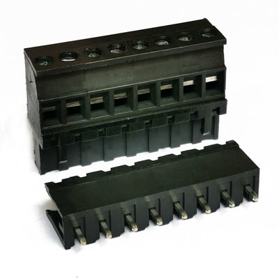i blocchetti terminali buio pesto della vite di colore di 5.08mm tappano Pin Horizontal Entry Wiring diritto