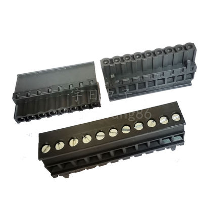 i blocchetti terminali buio pesto della vite di colore di 5.08mm tappano Pin Horizontal Entry Wiring diritto