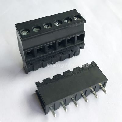 i blocchetti terminali buio pesto della vite di colore di 5.08mm tappano Pin Horizontal Entry Wiring diritto