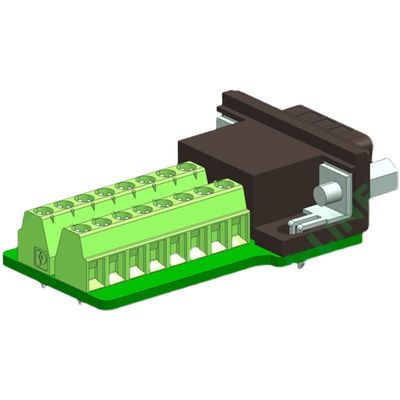 Sottomarino 15 Pin Dual Row Connectors di DB15 D all'adattatore dei blocchetti terminali con alloggio
