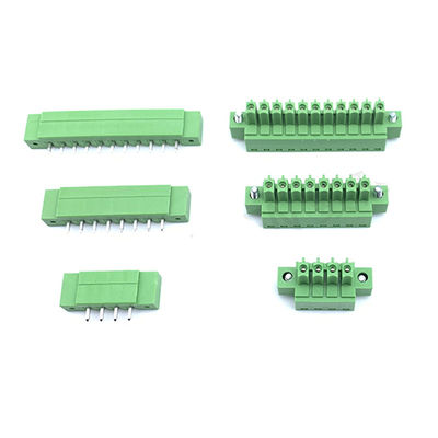 i blocchetti terminali della vite del PWB del passo di 3.81mm tappano + angolo diritto Pin Header con la flangia