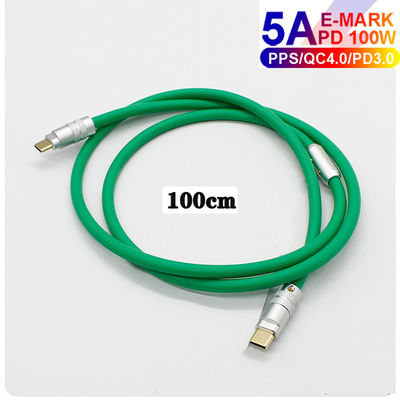 tipo palladio 100W di 6mm O.D USB 3,1 del cavo della tassa di C che addebita gli Smart Phone delle compresse dei computer portatili