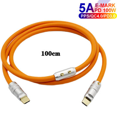 tipo palladio 100W di 6mm O.D USB 3,1 del cavo della tassa di C che addebita gli Smart Phone delle compresse dei computer portatili