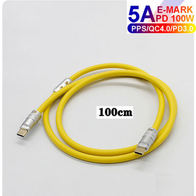 tipo palladio 100W di 6mm O.D USB 3,1 del cavo della tassa di C che addebita gli Smart Phone delle compresse dei computer portatili