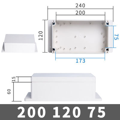 1 in separatore impermeabile 200*120*75mm di 5 fuori blocchetti terminali di giunzione della scatola di caso di plastica di progetto