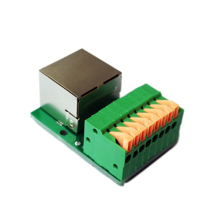 8 Pin Spring Crimping Terminal Blocks al modulo del PWB della rete RJ45 Jack Adapter