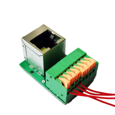 8 Pin Spring Crimping Terminal Blocks al modulo del PWB della rete RJ45 Jack Adapter