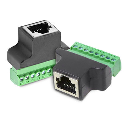 RJ45 Jack femminile 8P8C a 8 Pin Screw Terminal Block Adapter per la soluzione del CCTV Vedio