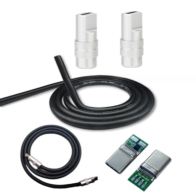 Tipo palladio 100W del corredo 6mm O.D USB-C 3,1 di DIY del cavo della tassa di C che addebita i telefoni delle compresse dei computer portatili