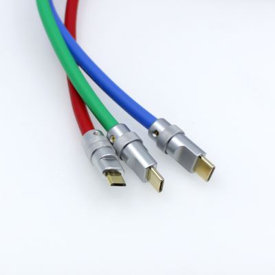 Tipo palladio 100W del corredo 6mm O.D USB-C 3,1 di DIY del cavo della tassa di C che addebita i telefoni delle compresse dei computer portatili