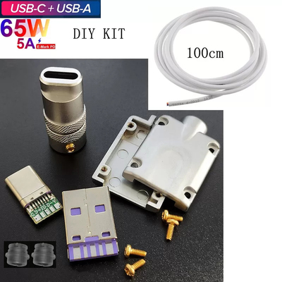 Tipo tastiera meccanica di USB 3,1 del corredo di DIY dei telefoni cellulari di Shell Data Charge Cable For della spina del connettore del metallo di C