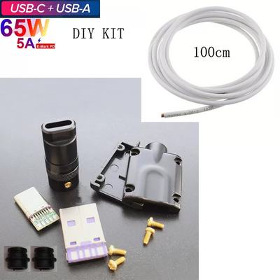 Tipo tastiera meccanica di USB 3,1 del corredo di DIY dei telefoni cellulari di Shell Data Charge Cable For della spina del connettore del metallo di C