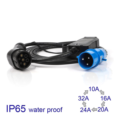 IEC di carico 62196-2 della scatola di amp 220V-240V CEE Plug Car Charger Switch del cavo 32 del veicolo elettrico
