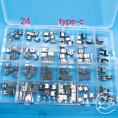 Tipo recipiente femminile 75pcs 120pcs dell'incavo del connettore 6P 16P 24P del corredo di riparazione del porto di C Charing USB-C