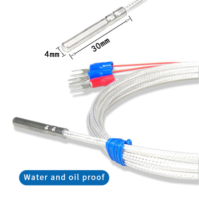 Metropolitana PT100 -50°C~200°C della sonda di acciaio inossidabile di Thermocouple Sensor Cable del regolatore di temperatura