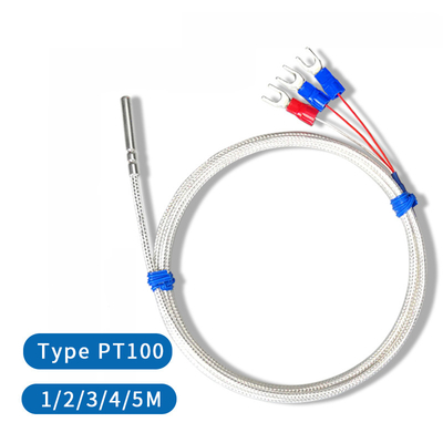 Metropolitana PT100 -50°C~200°C della sonda di acciaio inossidabile di Thermocouple Sensor Cable del regolatore di temperatura